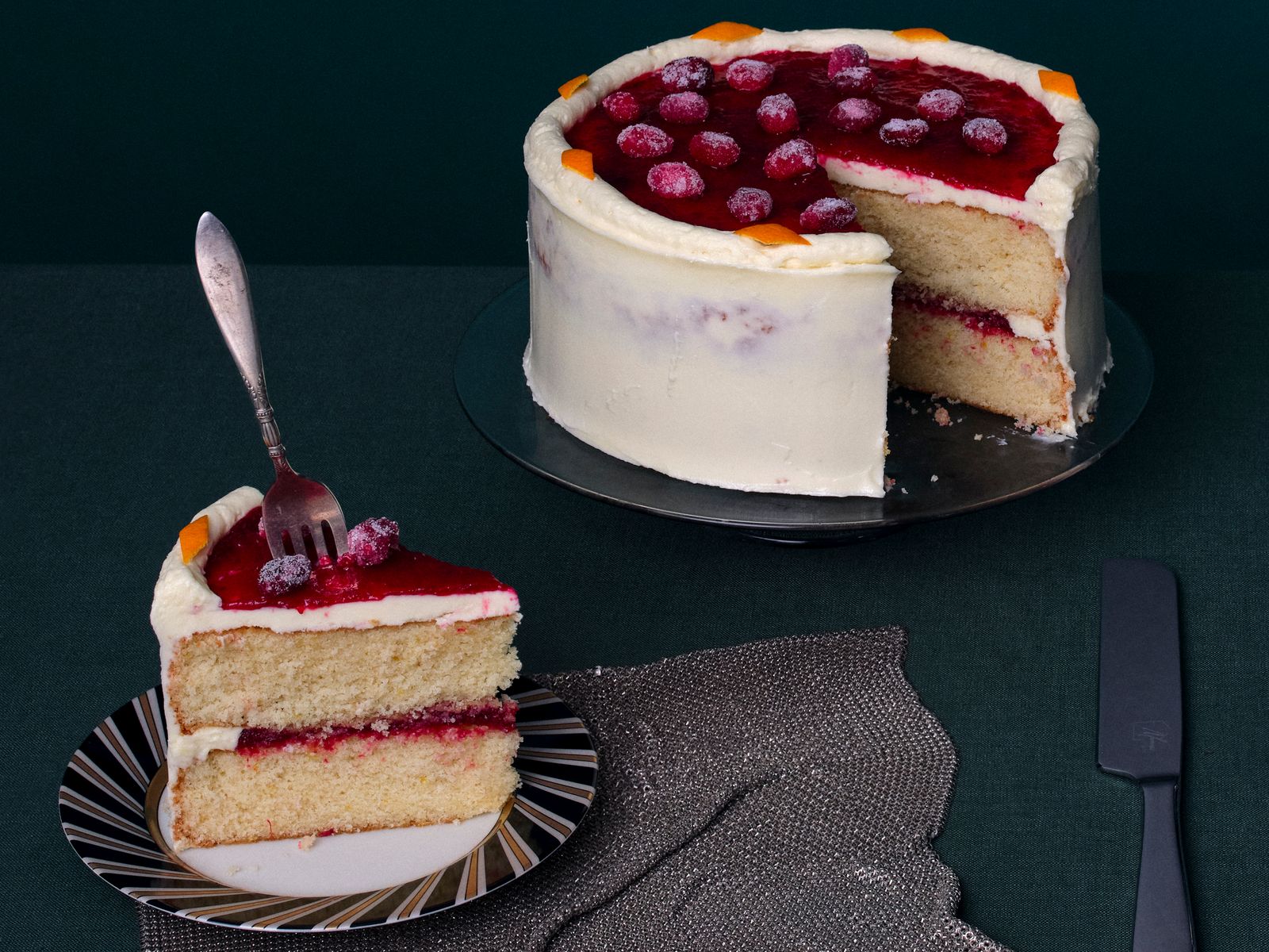 White Chocolate–Cranberry Cake