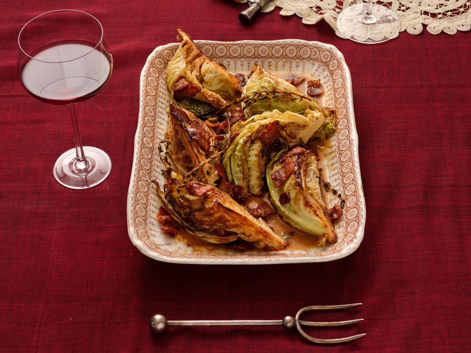 Maple Bacon Cabbage Wedges