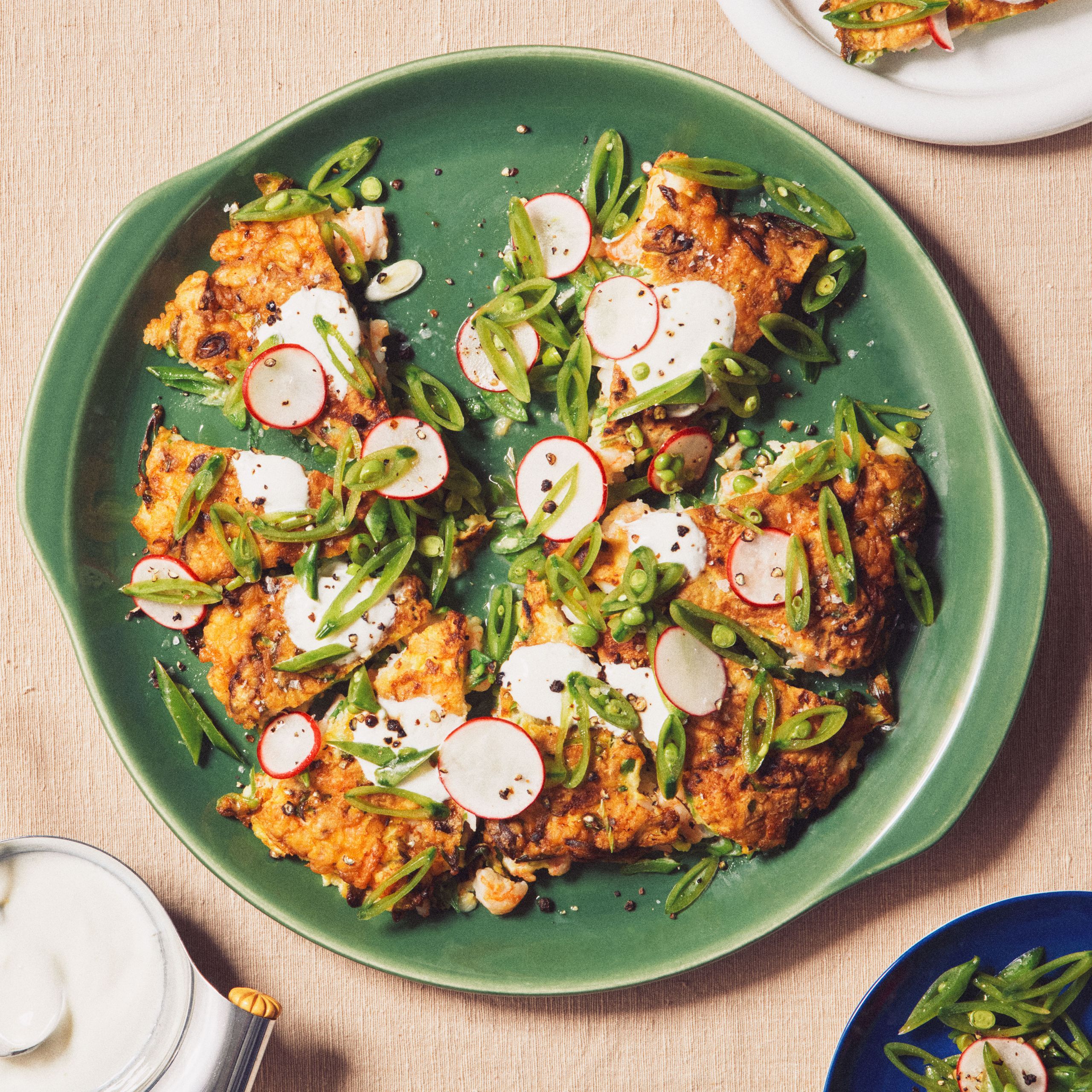 Shrimp and Pea Pancake