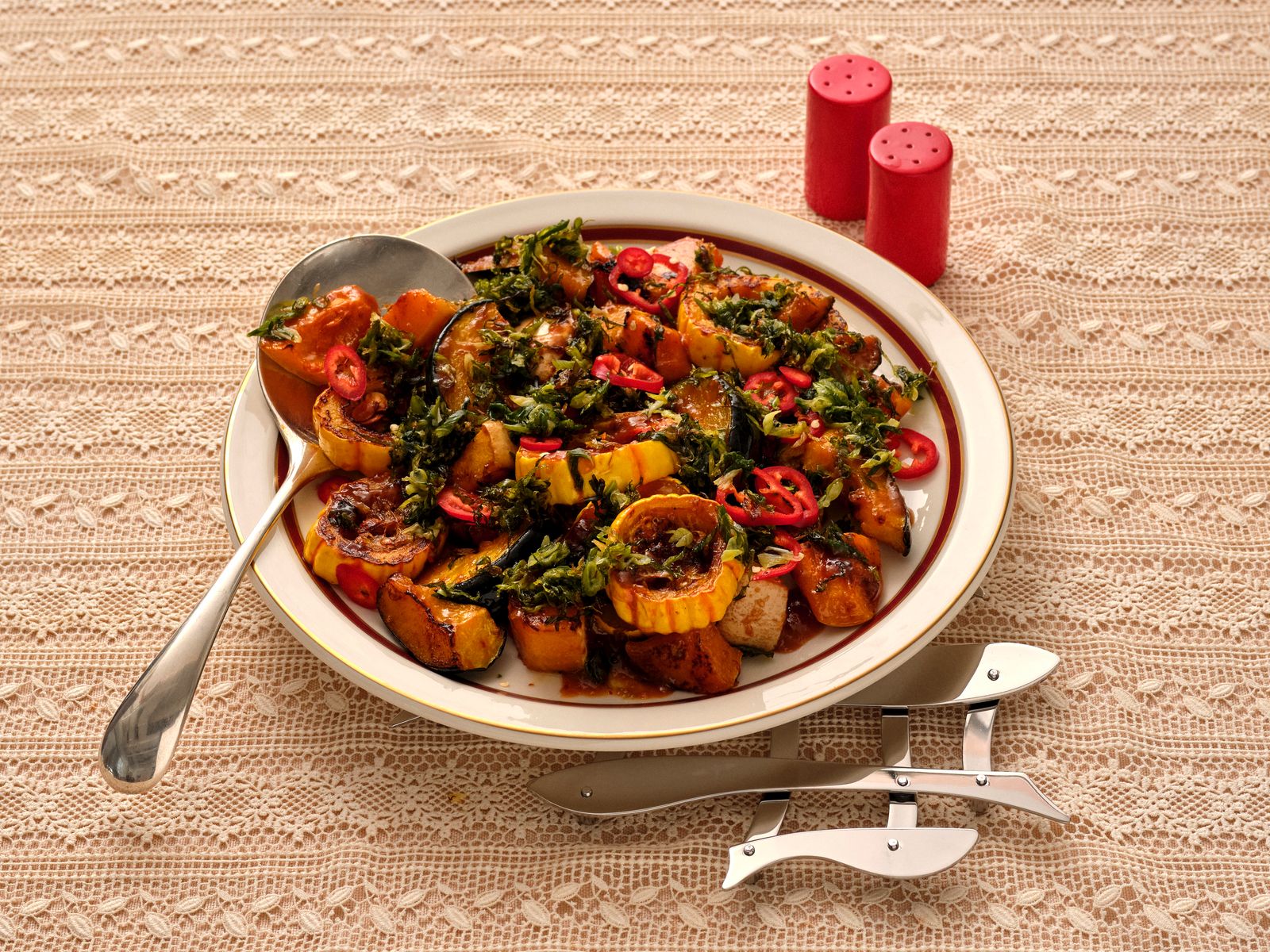 Sweet-and-Spicy Squash With Scallion Oil